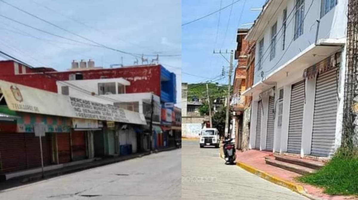 Cierran comercios y suspenden el transporte público en Teloloapan, Guerrero debido a la inseguridad