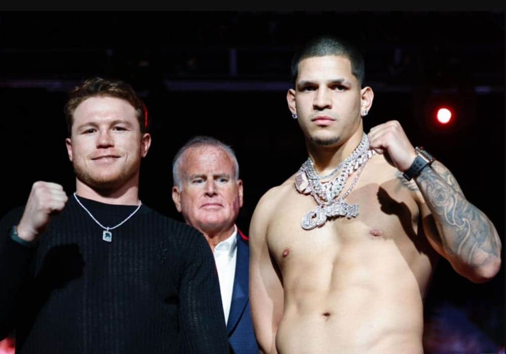 VIDEO: Saúl "Canelo" Álvarez tuvo su primer careo con Édgar Berlanga en Nueva York