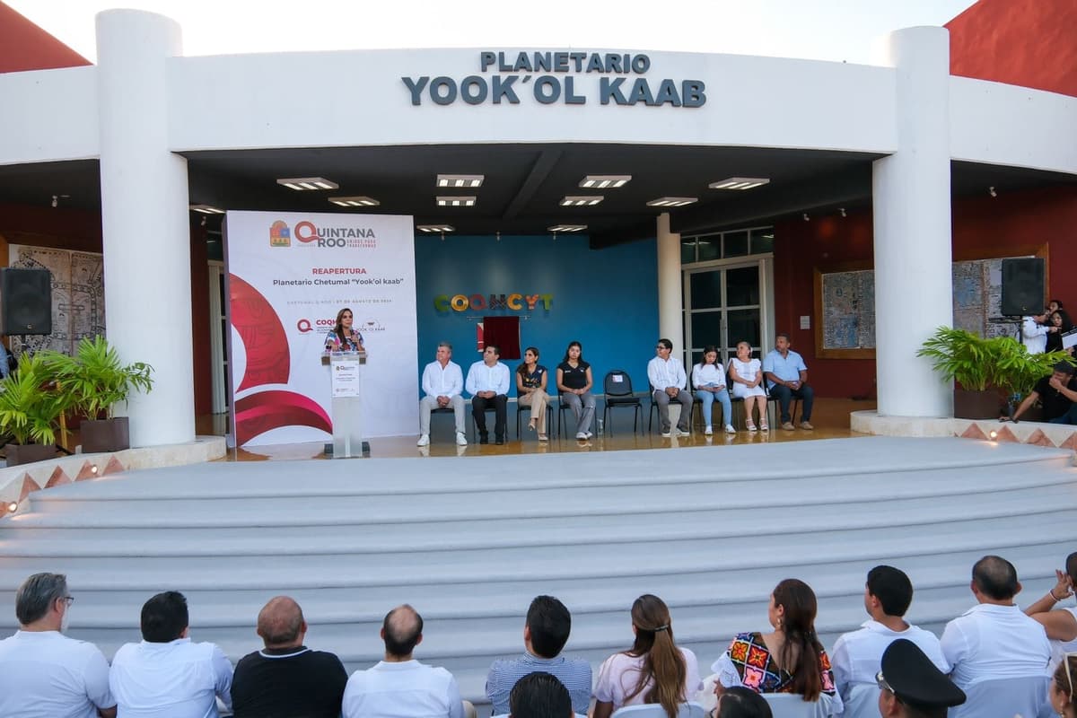 Mara Lezama inaugura el renovado Planetario ‘Yook’ Ol Kaab’ en Chetumal con inversión de 13.8 mdp para fortalecer la divulgación de la ciencia y el bienestar social de las familias