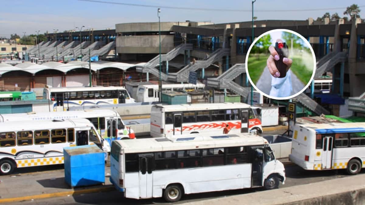 Detienen a mujer por rociar gas pimienta a un hombre mientras peleaban por un asiento de autobús en CDMX