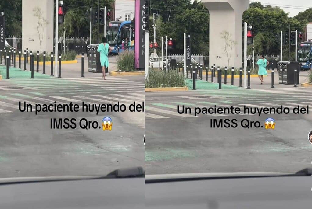 VIDEO: Captan a paciente escapando del IMSS Querétaro