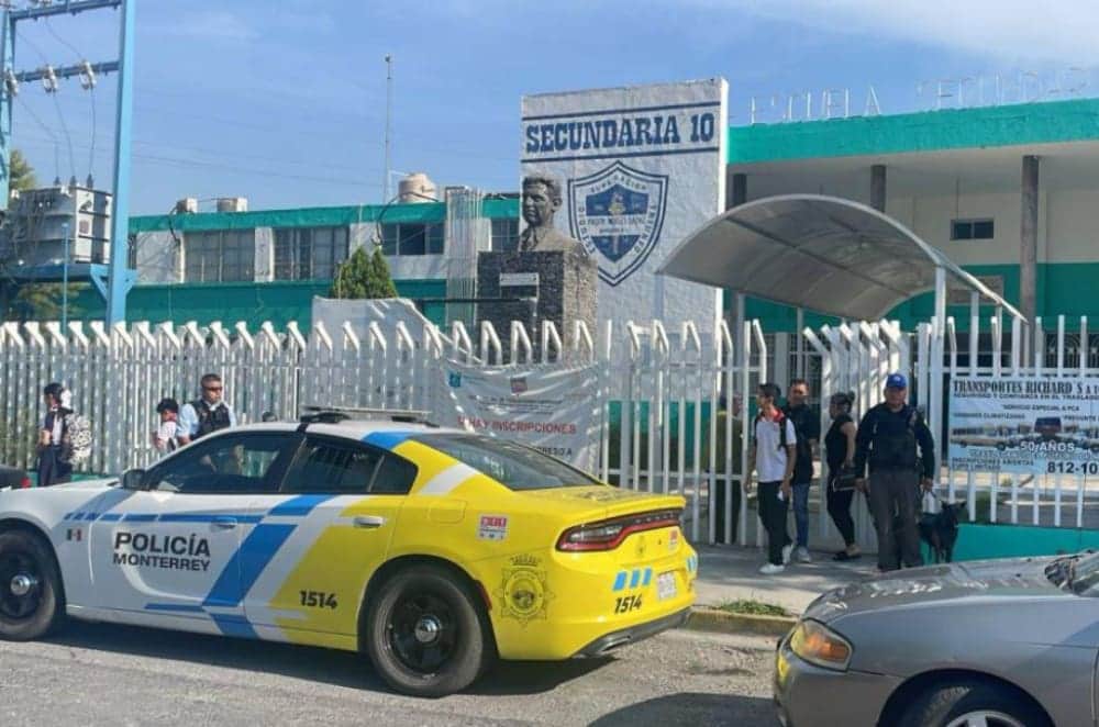 Reportan amenaza de tiroteo en secundaria de Monterrey, las clases fueron suspendidas
