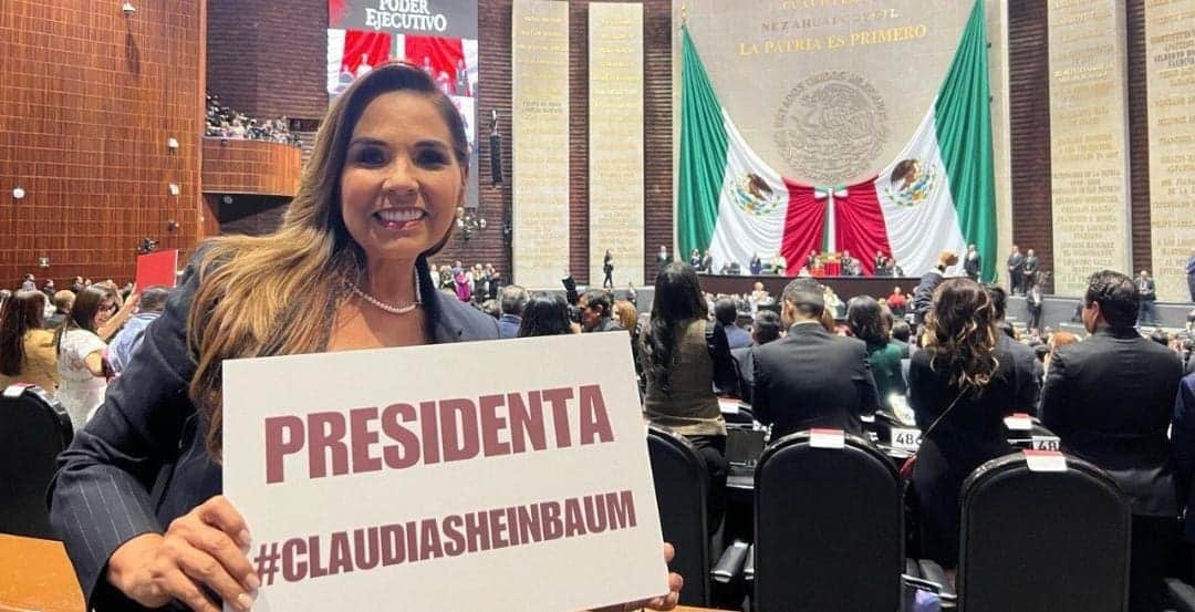 "Es tiempo de las mujeres", destaca Mara Lezama desde la toma de posesión de Claudia Sheinbaum