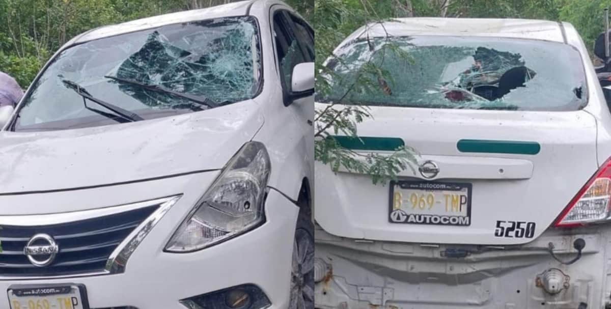 Recuperan taxistas de Cancún el vehículo 5250 robado con lujo de violencia