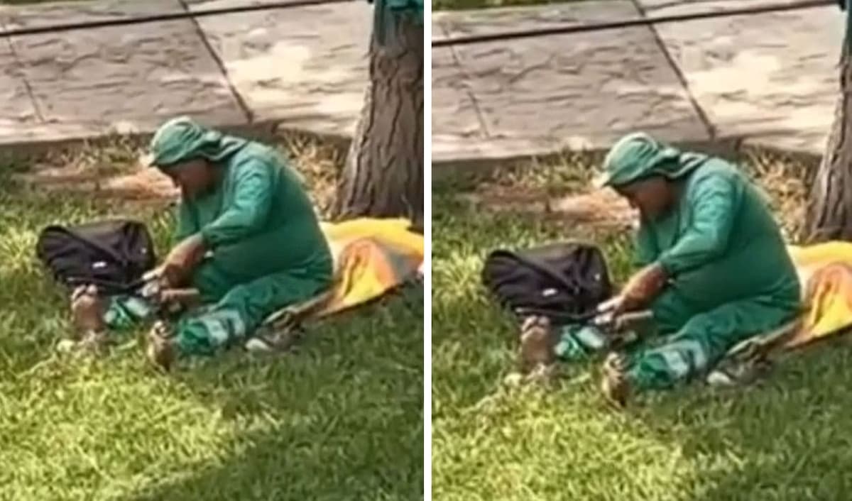 VIDEO: Hombre sorprende al cortarse las uñas del pie con tijera de jardinería