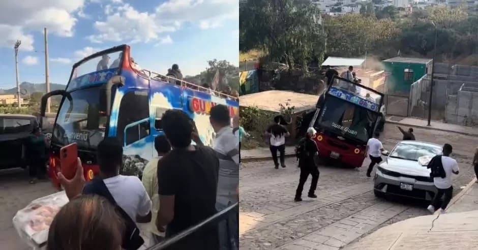 Video: Santa Fe Klan sufre accidente a bordo de un Turibús en Guanajuato