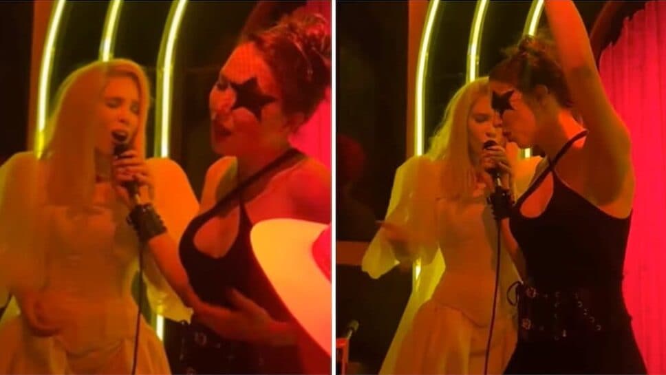 Video: Captan a Belinda cantando con Majo Aguilar en su exclusiva fiesta de Halloween