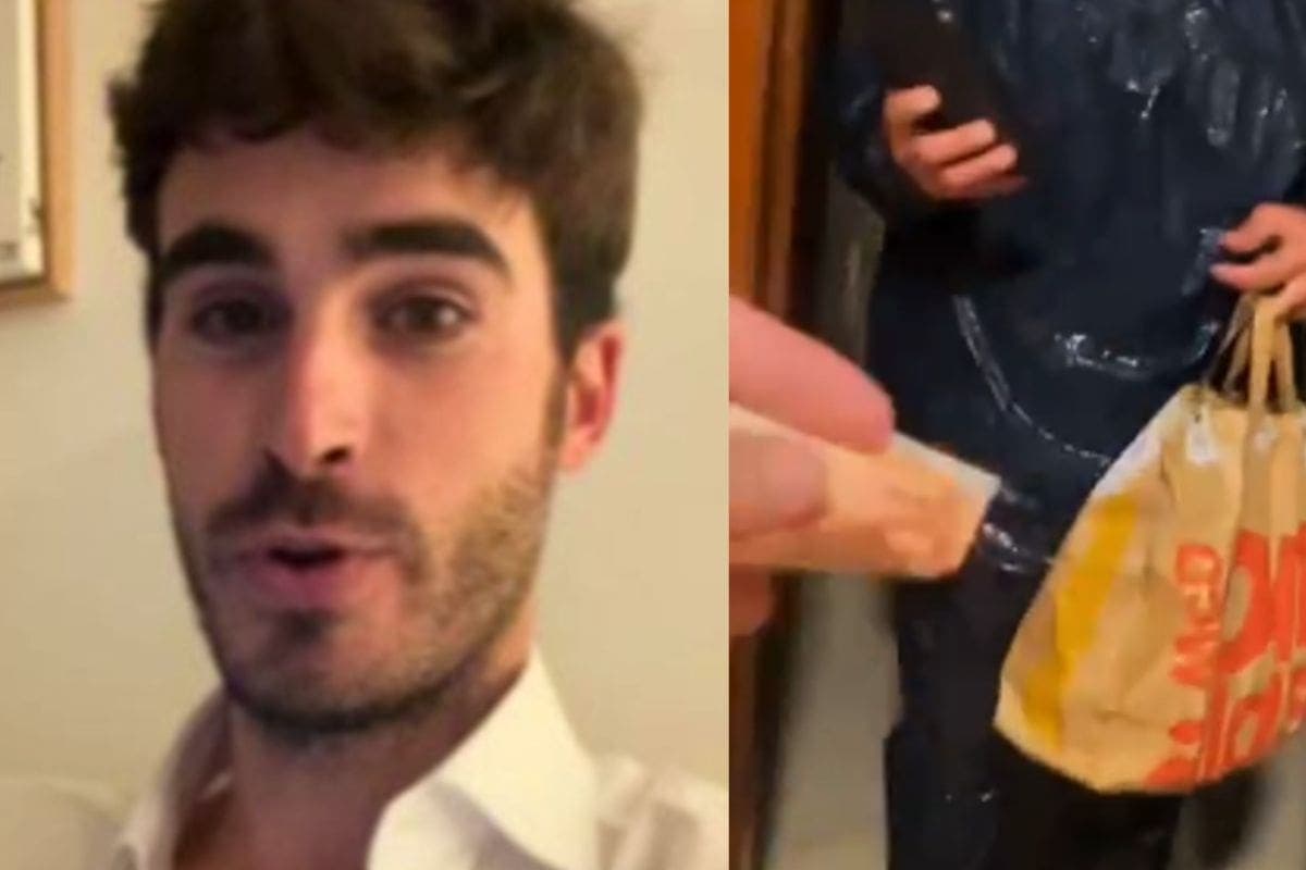 VIDEO: Critican a influencer en España por pedir comida a domicilio en medio de la DANA