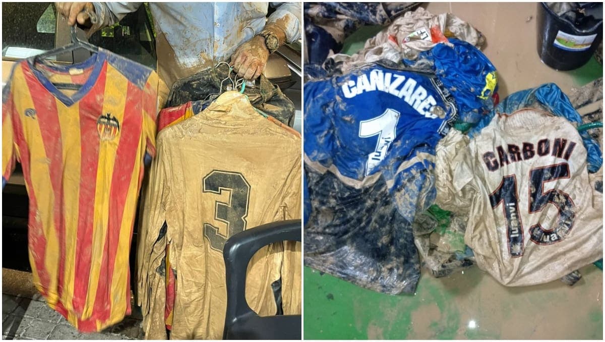 Aficionado arriesga su vida para salvar colección de playeras de las inundaciones por la DANA