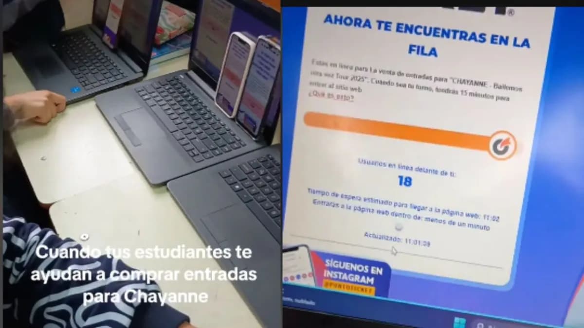 VIDEO: Maestra de computación se hace viral por poner a sus alumnos a hacer fila virtual para conseguir boletos para Chayanne
