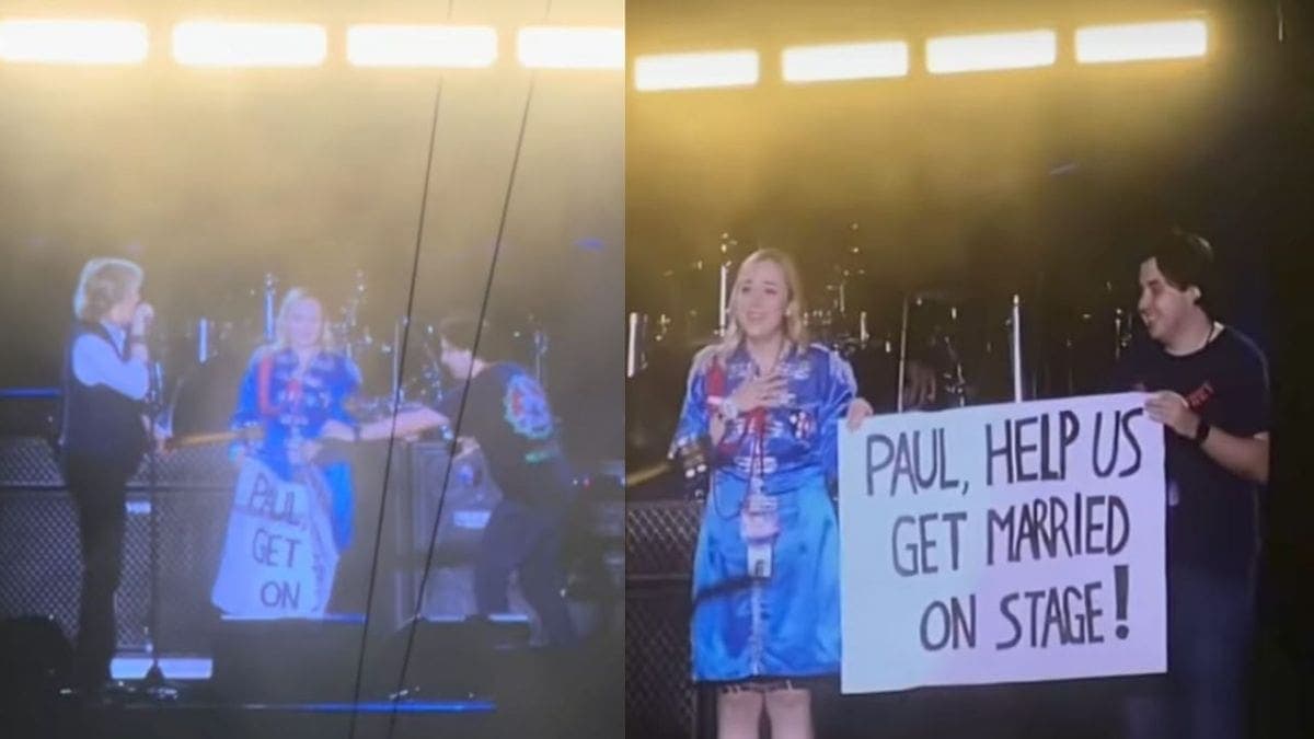 VIDEO: Paul McCartney ayuda a pareja a comprometerse durante su concierto en Monterrey