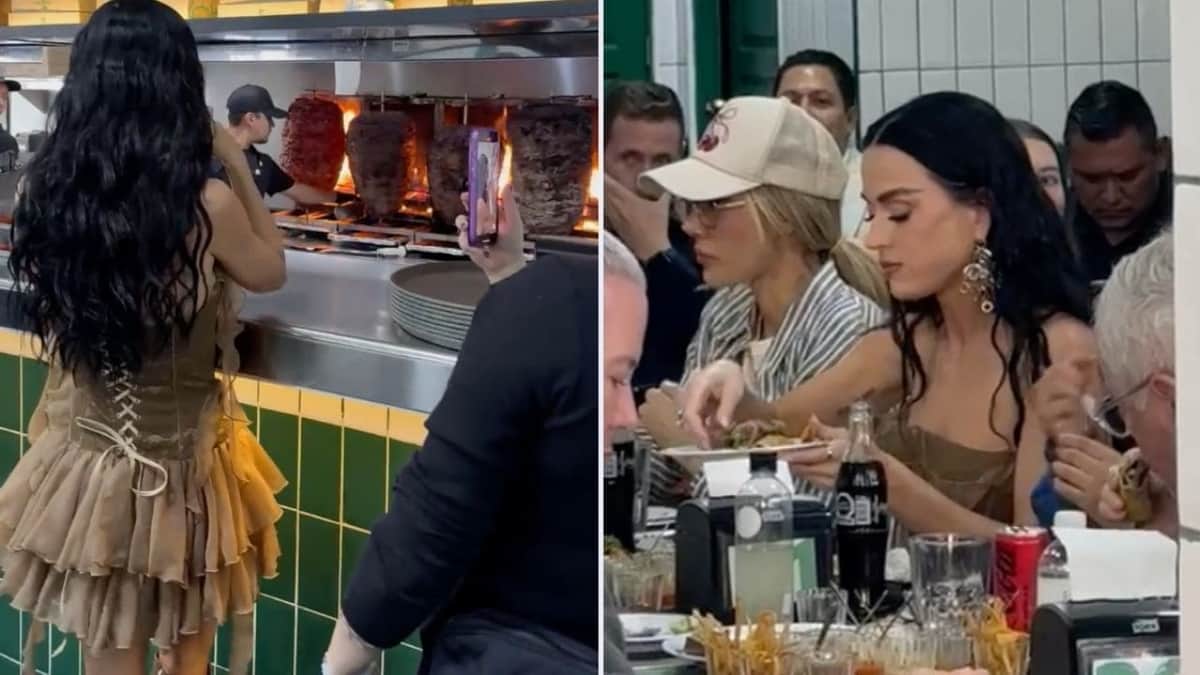 VIDEO: Katy Perry es captada comiendo tacos en CDMX tras incómodo momento en "Venga la Alegría"