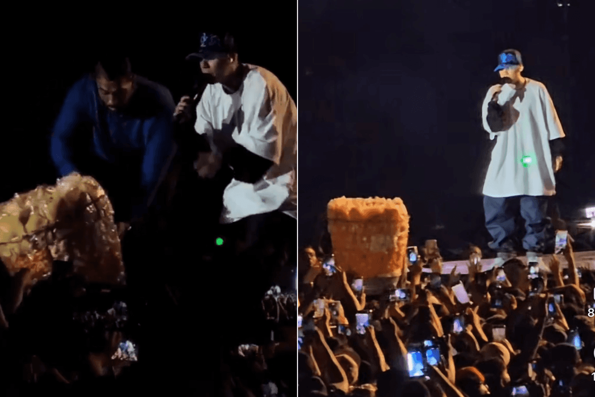 VIDEO: Santa Fe Klan compra todos los productos de un vendedor para regalarlos durante su concierto en Yucatán