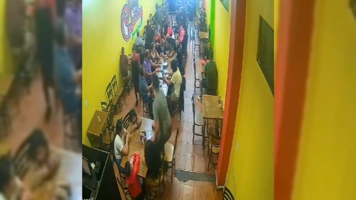 VIDEO: Hombre abandona a su familia en medio de atraco a taquería de Cuernavaca