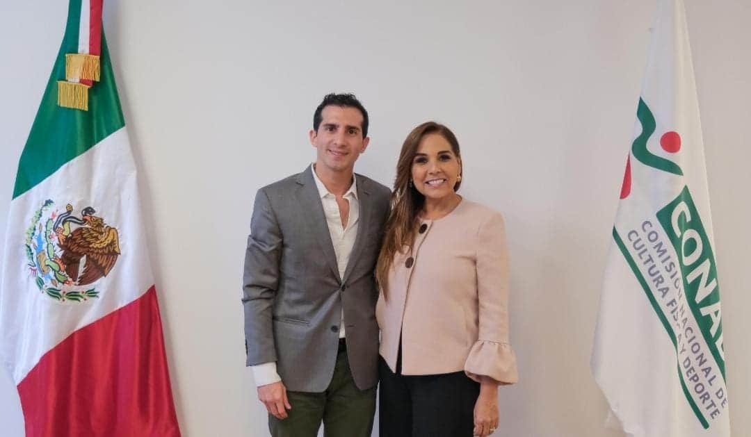 Se reúne Mara Lezama con Rommel Pacheco, titular de Conade; impulsarán el deporte en Q. Roo