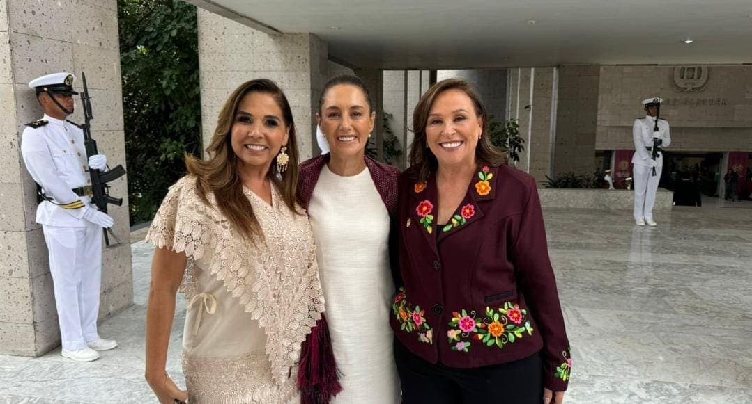 Asisten Claudia Sheinbaum y Mara Lezama a toma de posesión de Rocío Nahle en Veracruz