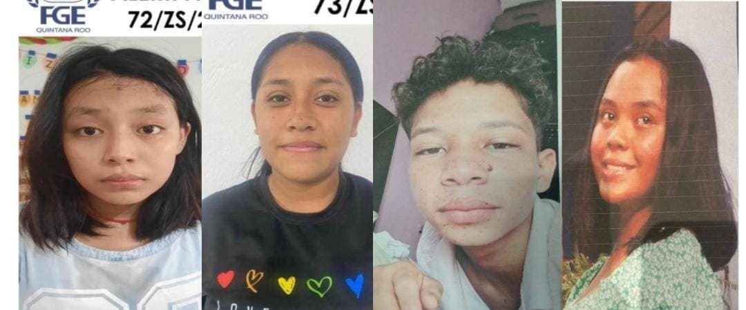 Buscan a cuatro jóvenes en Cancún, Playa del Carmen y la zona maya