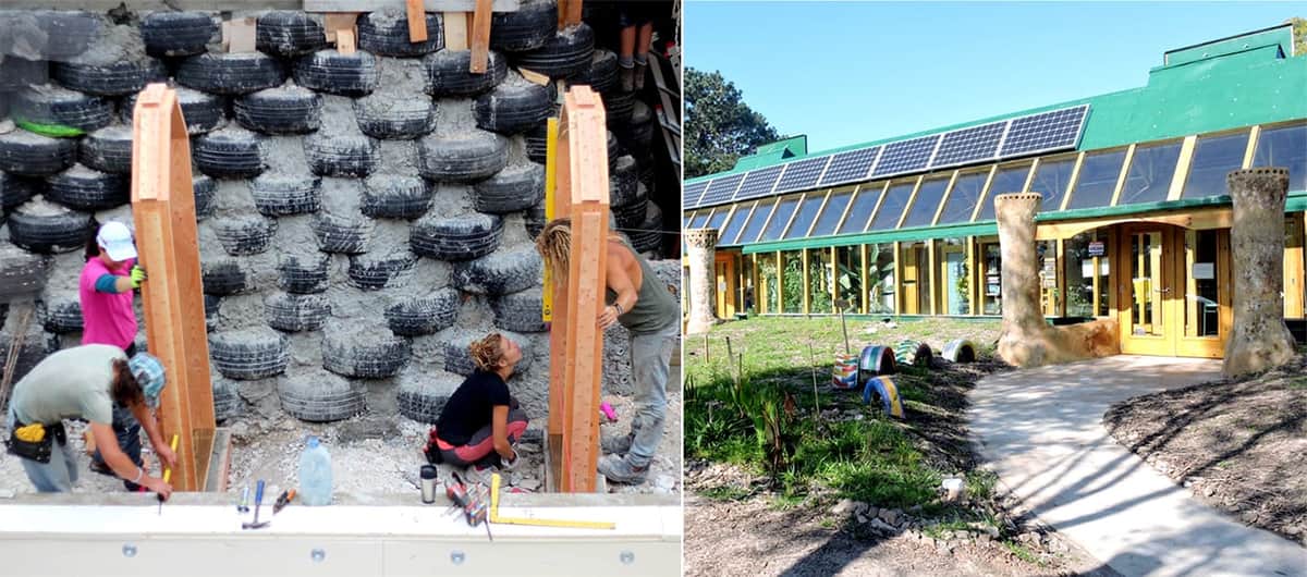 Casas hechas hace 40 años con llantas y latas resisten el cambio climático