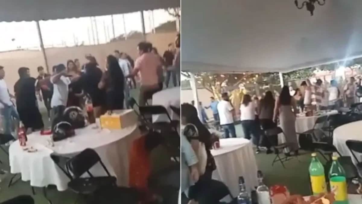 Video: Trabajadores de una fábrica en Guanajuato se pelean durante la posada de la empresa
