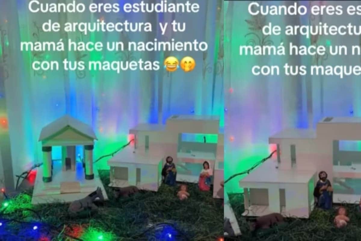 VIDEO: Joven graba cómo su madre utilizó sus maquetas de arquitectura para hacer un nacimiento de Navidad