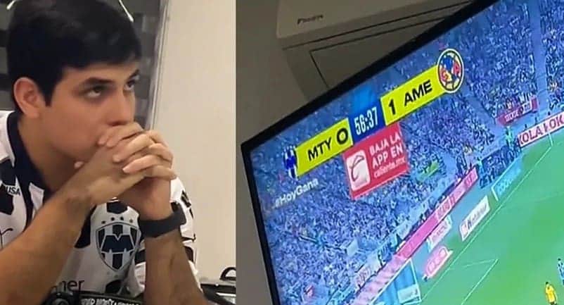 Video: Mujer se burla de su pareja, aficionado de Rayados, tras perder contra el América
