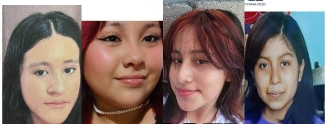 Localizan con vida a cuatro menores desaparecidas, tres de Cancún y una de Playa del Carmen