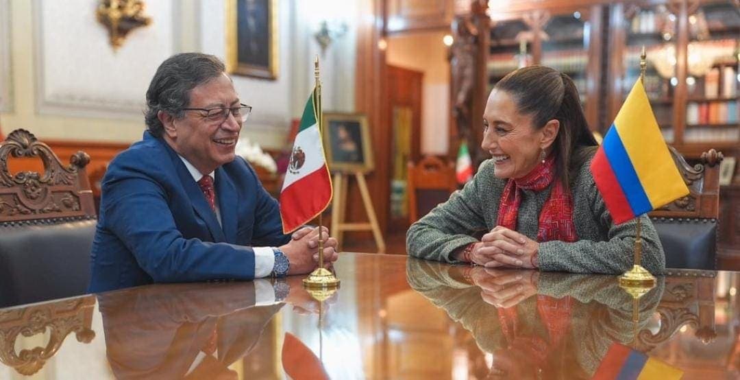 Claudia Sheinbaum se reúne con Gustavo Petro; hablaron de migración y los gobiernos progresistas