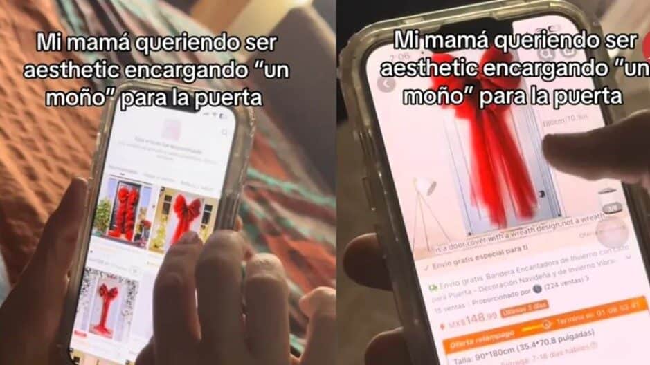 Video: Mujer pide decoración navideña por Temu y el resultado desata burlas en redes