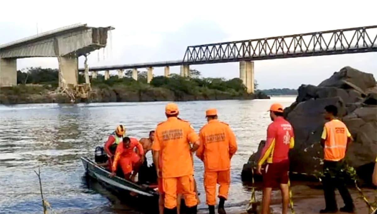 Video: Van 10 muertos por colapso de puente en Brasil; hay siete desaparecidos