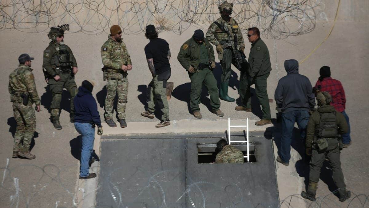 Video: Descubren narcotúnel de 40 metros de longitud bajo el río Bravo para cruzar migrantes y droga