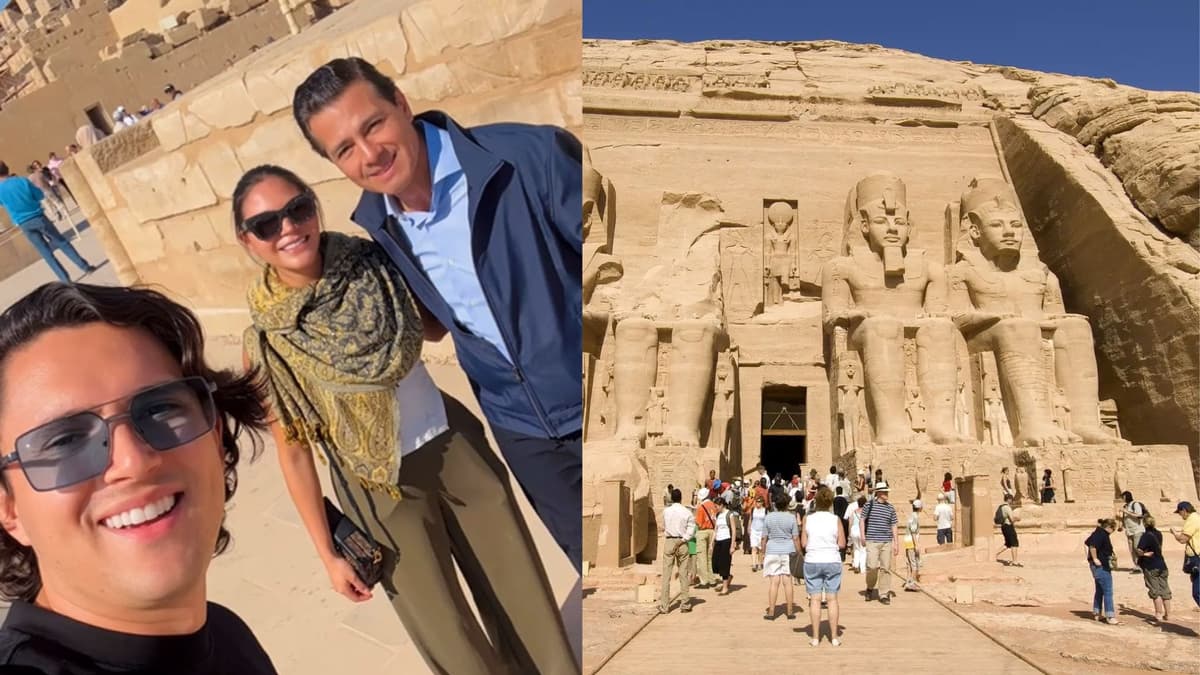 Influencer se encuentra a Enrique Peña Nieto en Egipto; se tomaron la foto del recuerdo