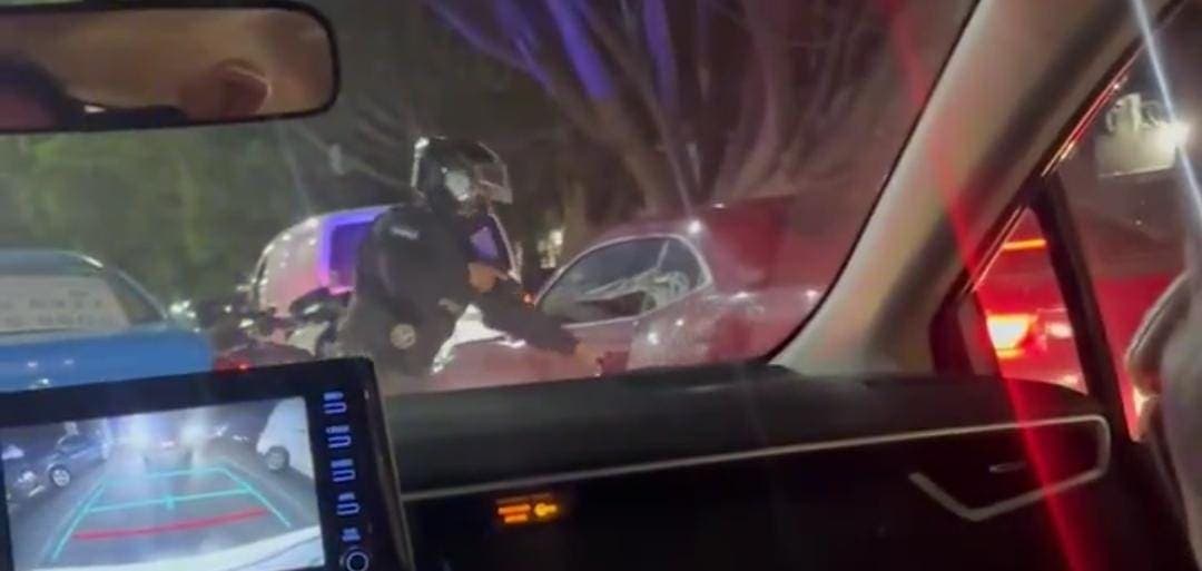 Video: Graban persecución y balacera en Puebla; una policía fue lesionada