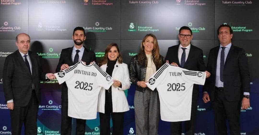 Desde Fitur, anuncia Mara Lezama que el Real Madrid abrirá una escuela de futbol en Tulum