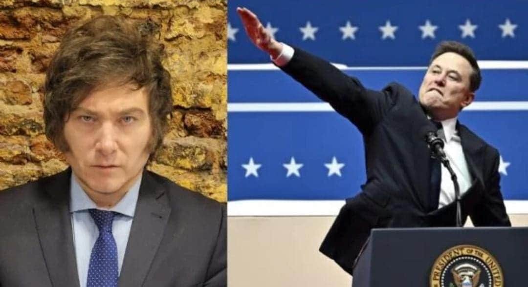 "Nazi, las pelotas"; Javier Milei defiende a Elon Musk tras polémico saludo