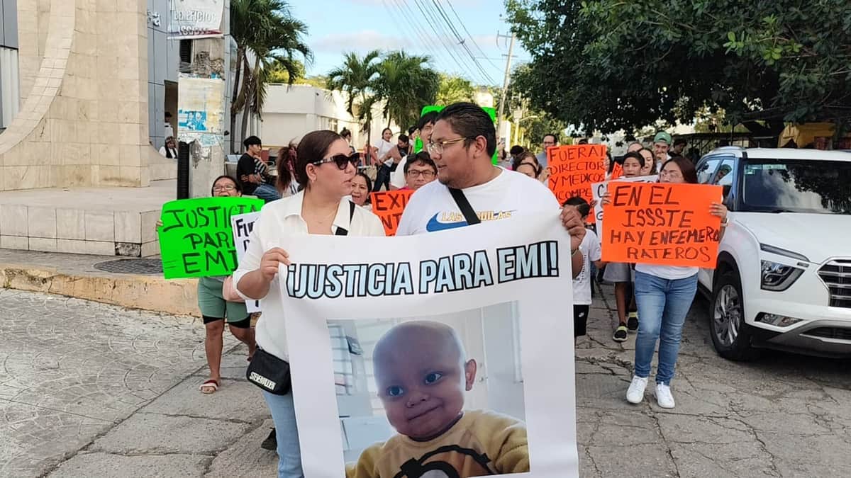 Denuncian que presunta negligencia en el ISSSTE de Cancún le costó la vida a un niño de dos años