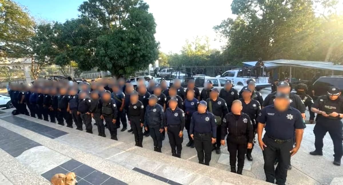 Aseguran a 87 elementos de la Policía Municipal de Chiapa de Corzo