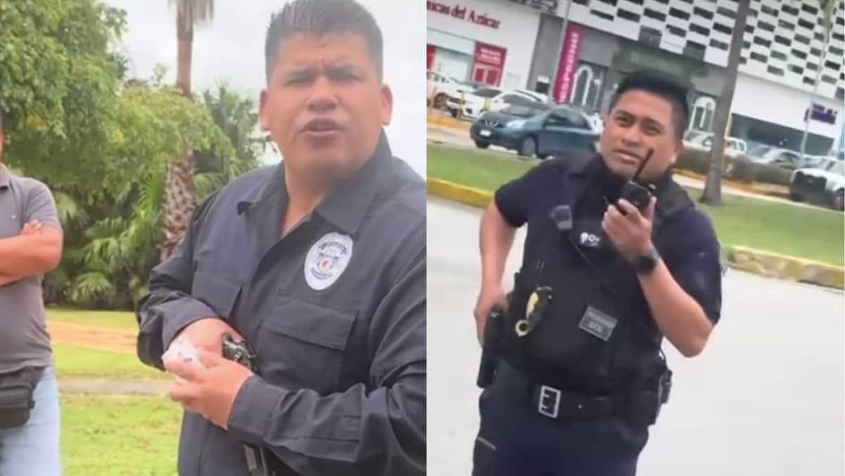 Video: Policías municipales desenfundan sus armas contra escoltas en Cancún