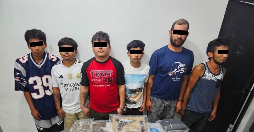 Detienen a seis sujetos de Tulum relacionados con homicidios, narcomenudeo y otros delitos