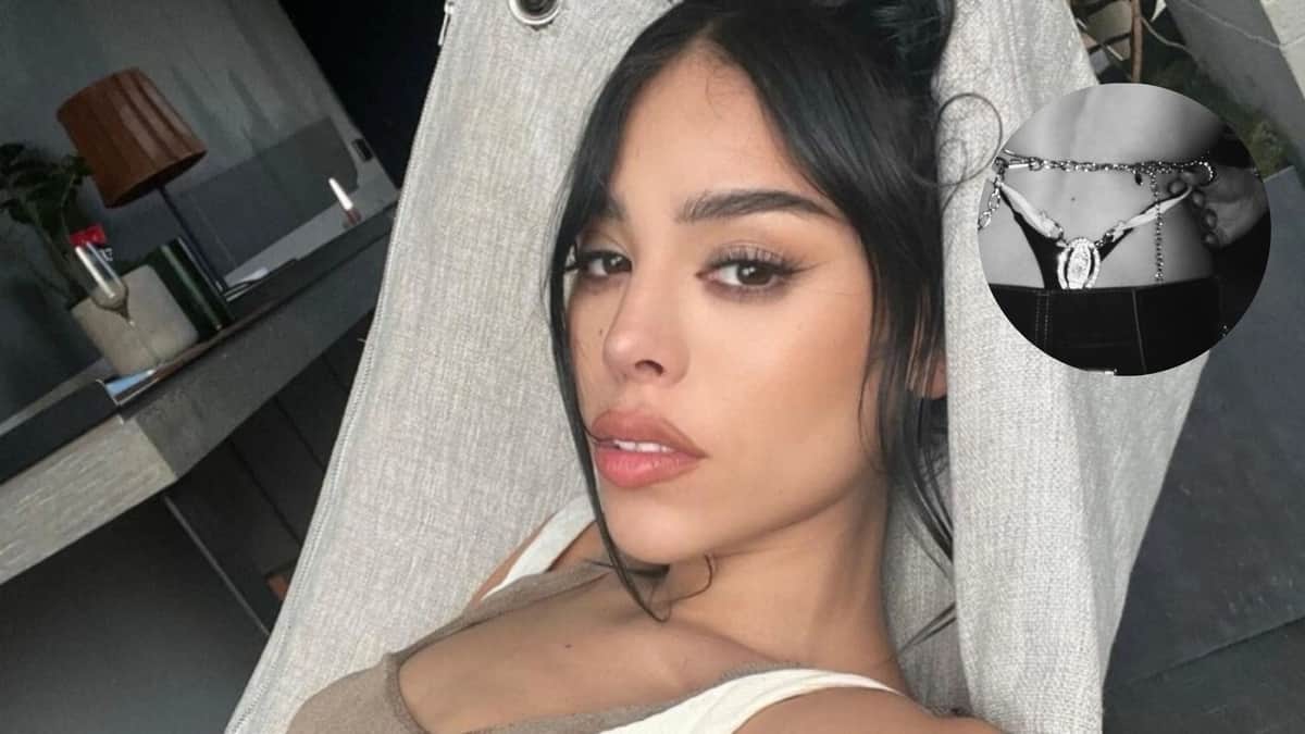 Tunden a Danna Paola por usar dije de la Virgen de Guadalupe en su ropa interior