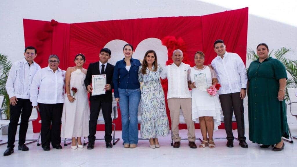 Dan el "sí" 280 parejas en Playa del Carmen durante las Bodas Colectivas 2025