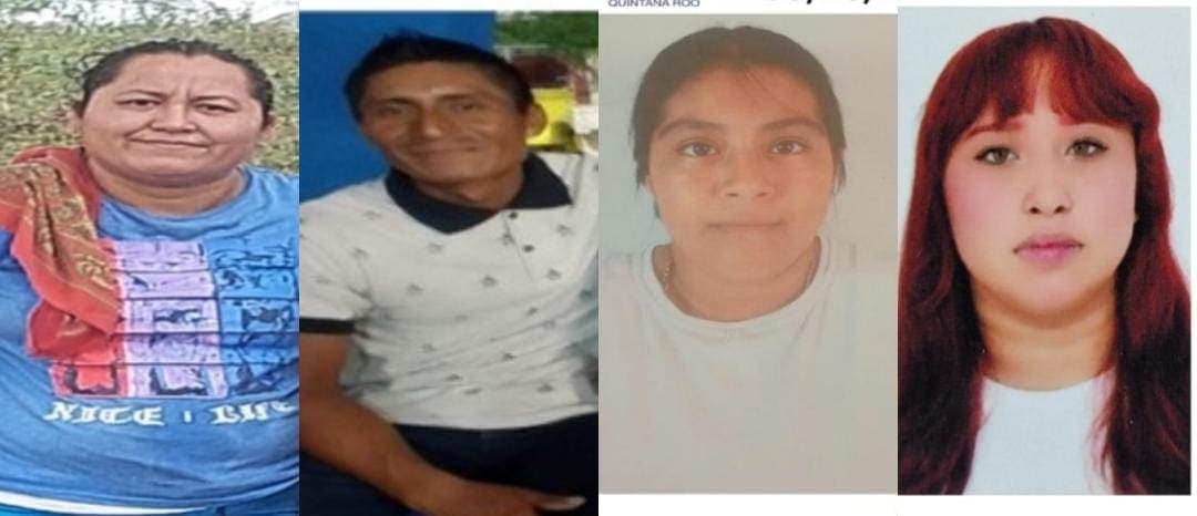 Desaparecidos en Quintana Roo; buscan a una mujer, un hombre y dos menores