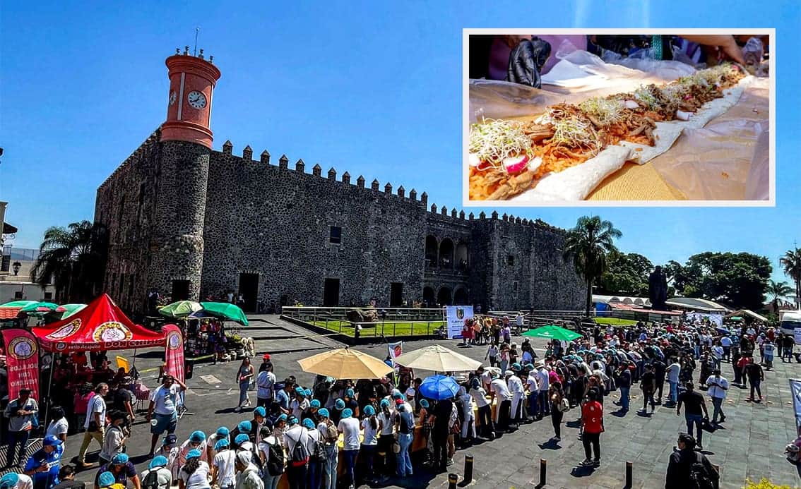 Rompe Cuernavaca, Morelos, el Guinness del taco acorazado más grande del mundo