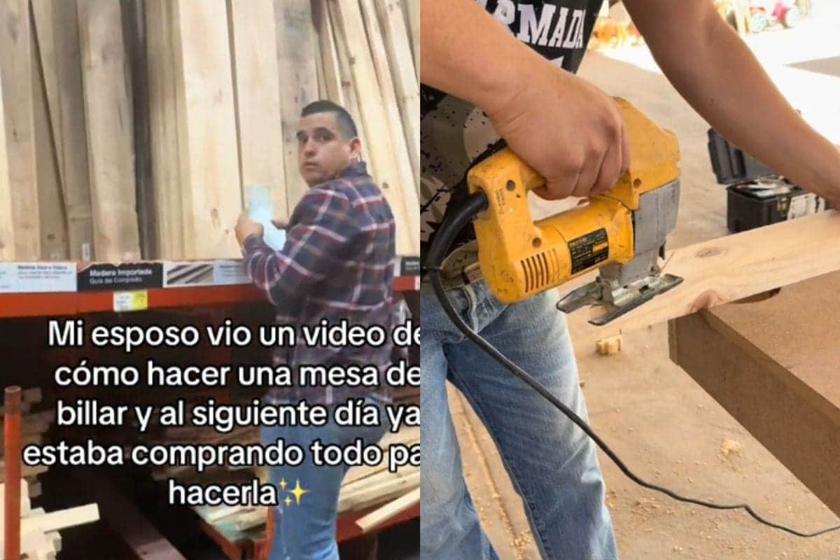 VIDEO: Hombre construye su propia mesa de billar tras ver un vídeo en TikTok
