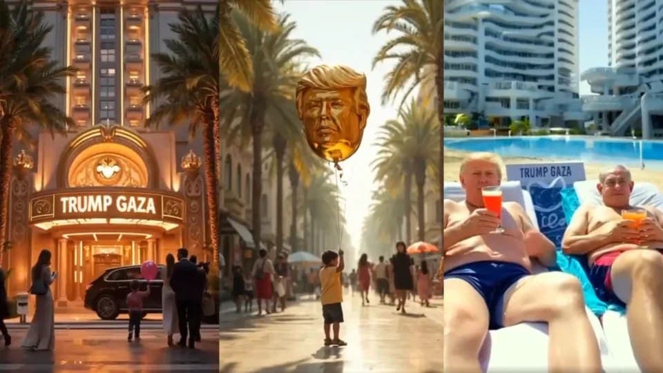 Donald Trump difunde un video con IA que recrea su proyecto en Gaza