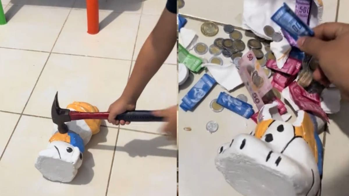 VIDEO: Niño rompe su alcancía y padres descubren que los billetes que guardó eran de Monopoly