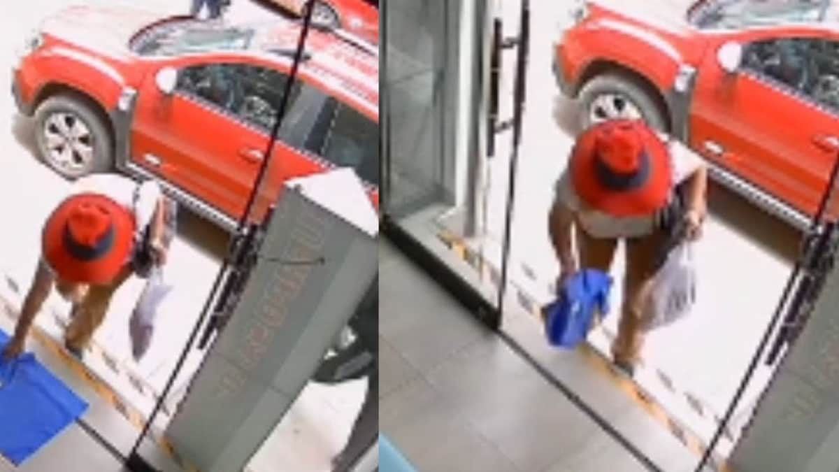 VIDEO: Mujer es captada robándose un trapeador