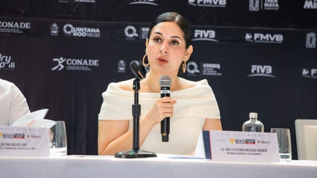 Estefanía Mercado anuncia que Playa del Carmen será epicentro mundial del voleibol de playa con el Beach Pro Tour Elite 16