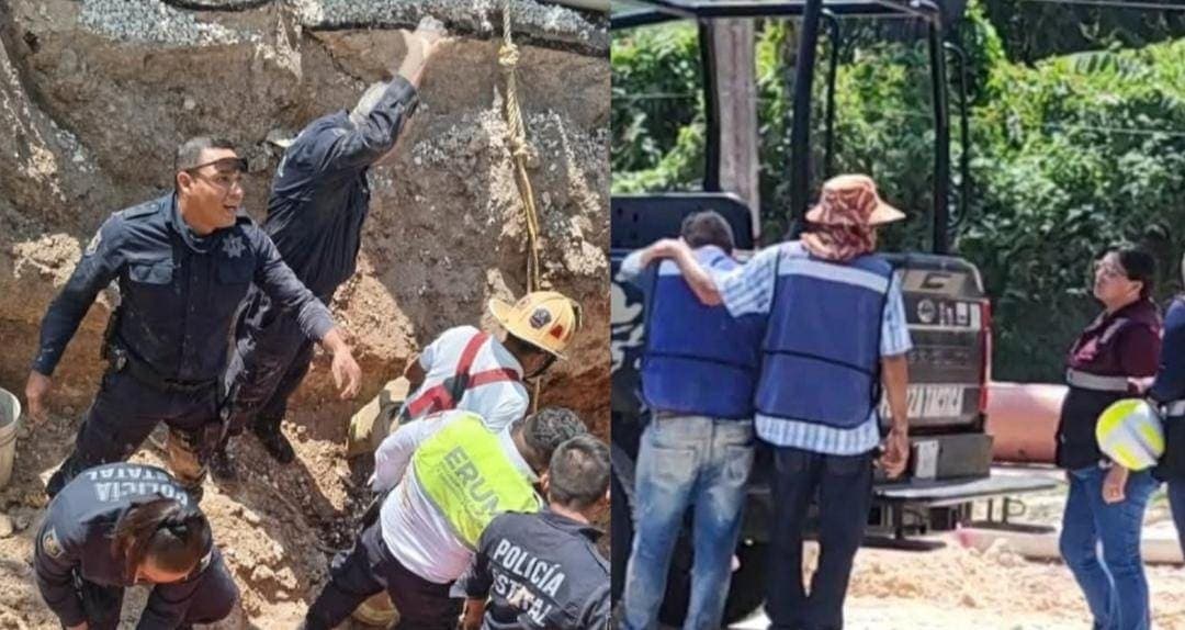 Mueren dos trabajadores tras derrumbe en una obra en Chetumal