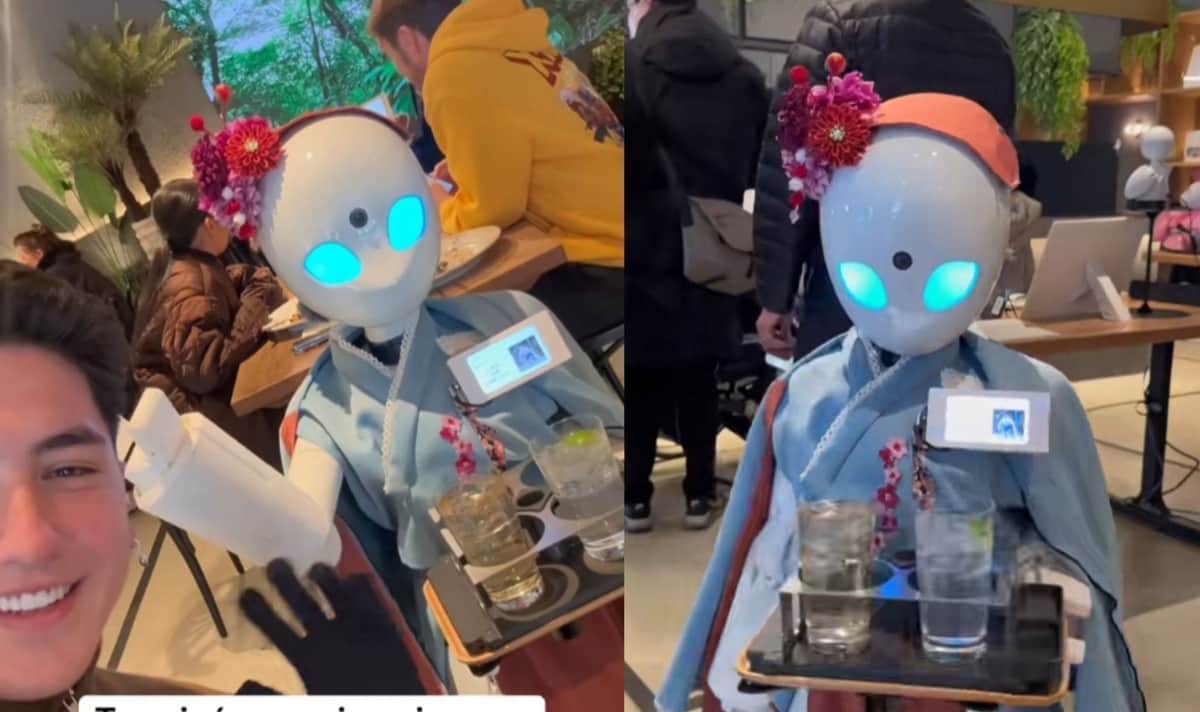 VIDEO: Influencer comparte su experiencia visitando una cafetería atendida por robots en Japón