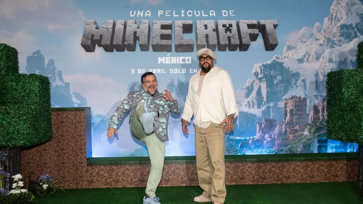 Jack Black y Jason Momoa promueven "Una Película de Minecraft" en México